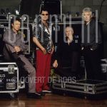 07-02-2001 Golden Earring, Rinus Gerritsen, Barry Hay, George Kooymans  and Cezar Zuyderwijk at theater in Gouda. 

[keywords]Posed, Full Length, Eyecontact, Flightcases[/keywords]